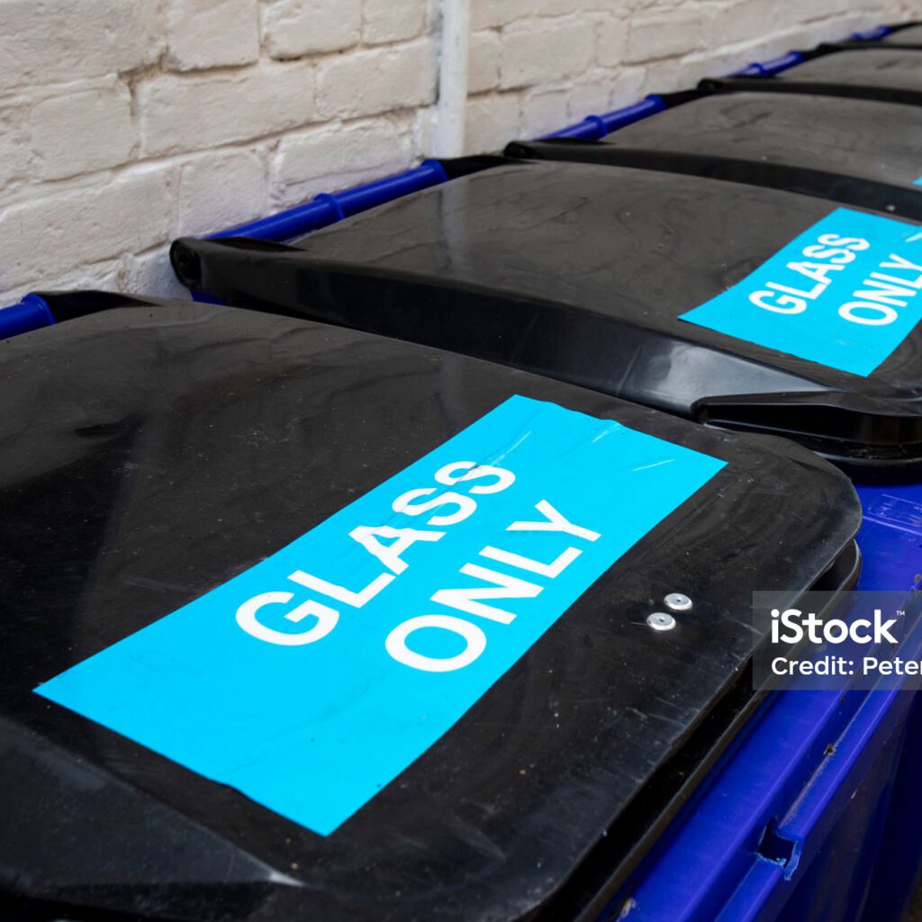 Wheelie bins for glass recycling